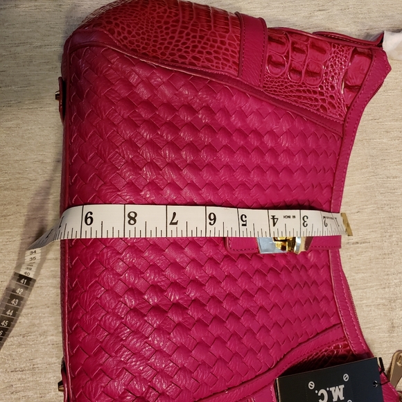 M.C. Pink Leather Handbag - Picture 2 of 9